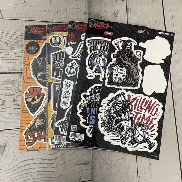 Lot of Lethal Threat Designs Sticker Decals – Assorted Styles – New / Unused - Picture 1 of 9